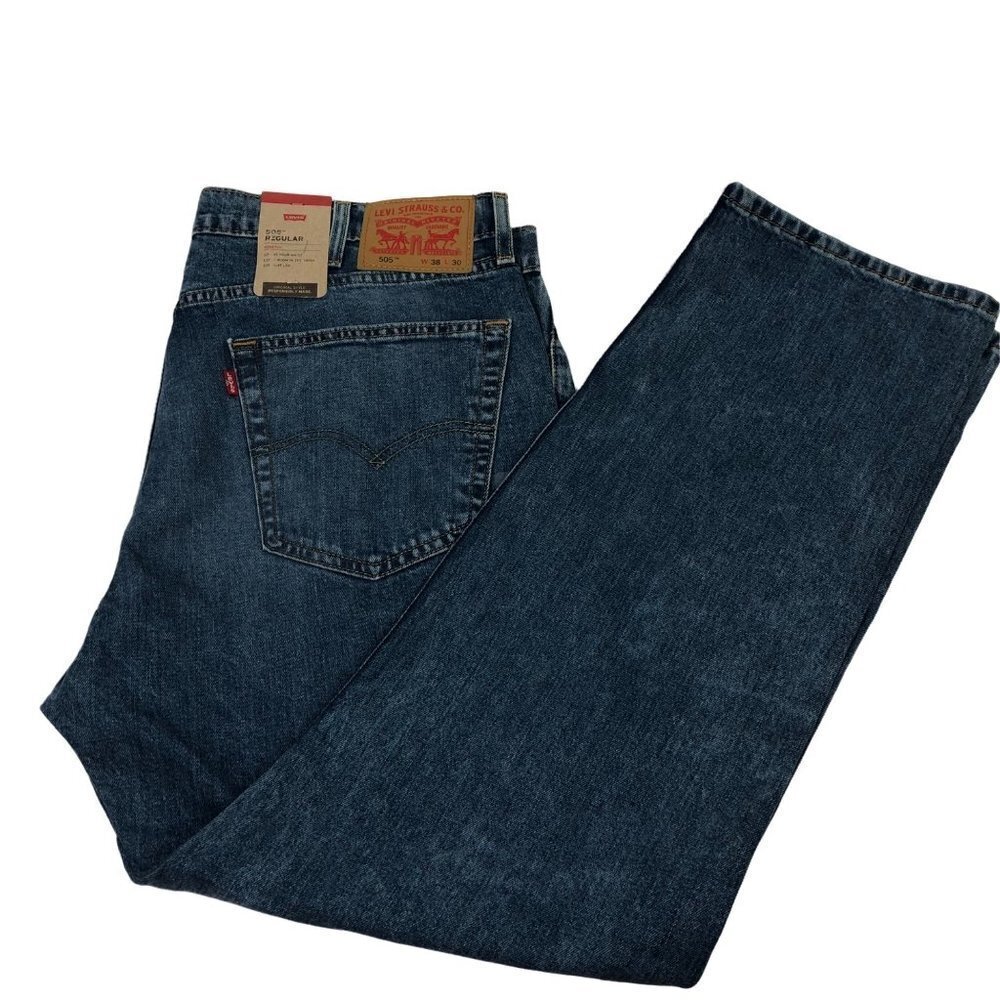 LEVIS MENS 505 REGULAR JEANS SIZE‎ 38X30 NEW WITH TAG - Picture 3 of 6